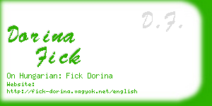 dorina fick business card